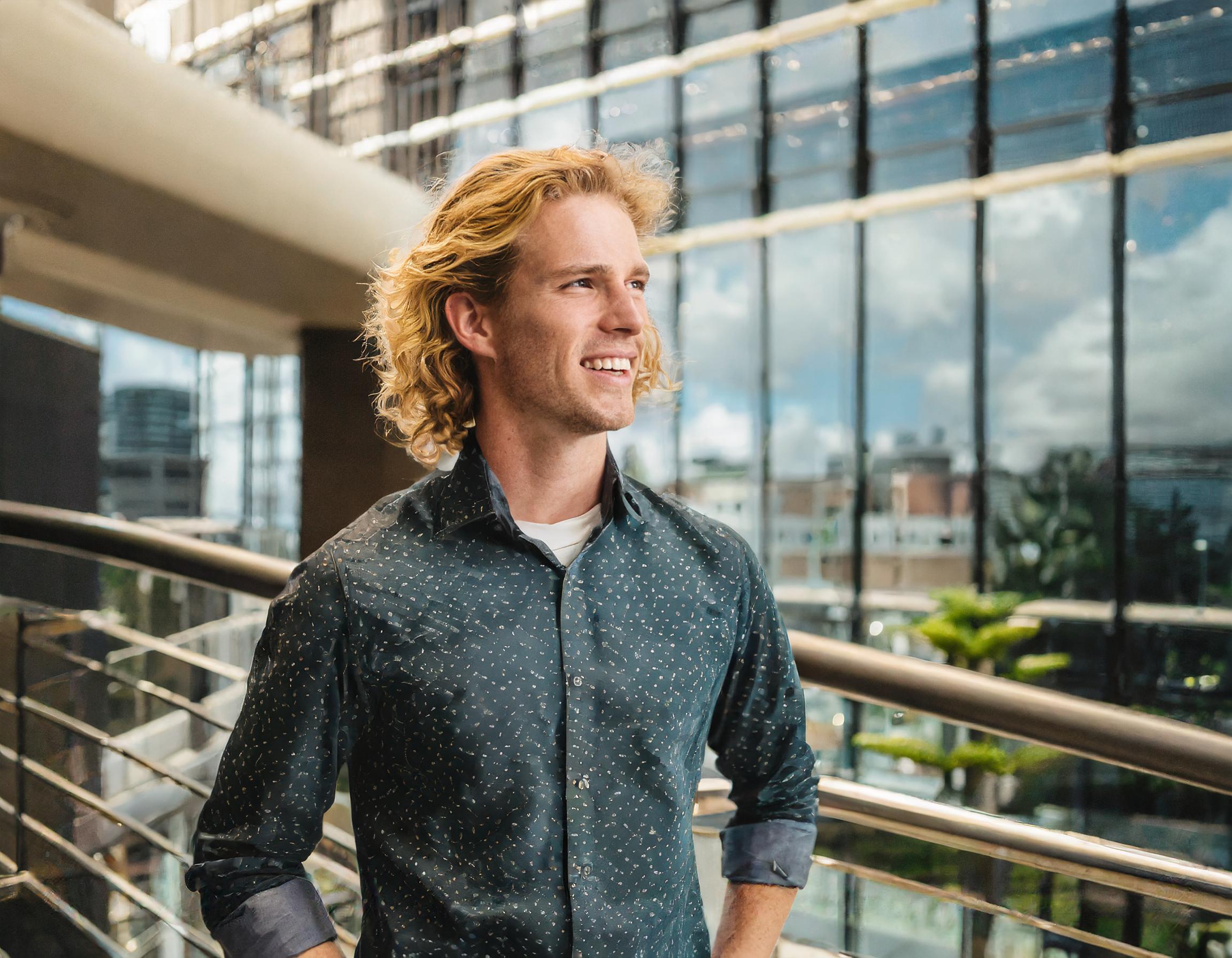 fröhliche Person, positive Stimmung