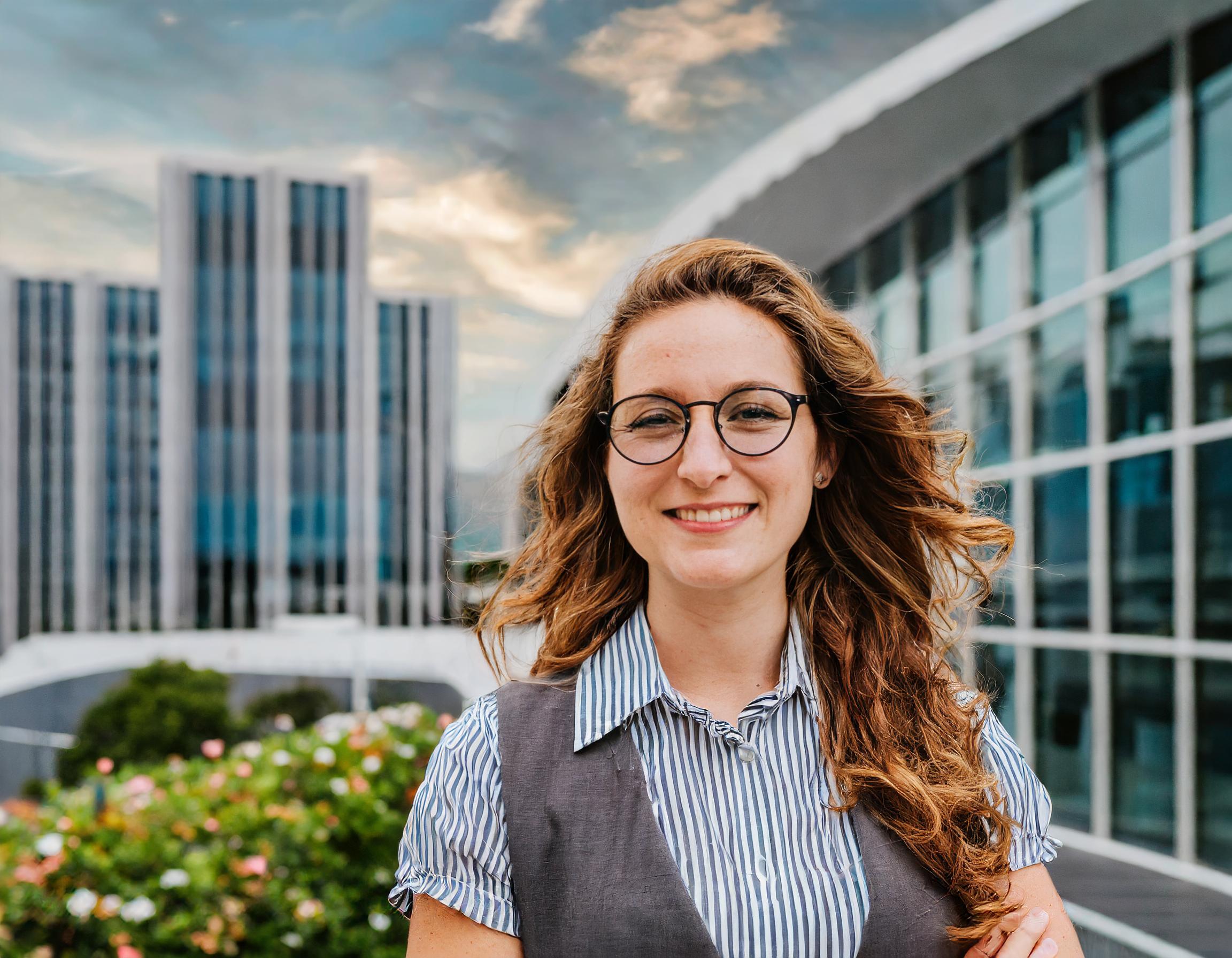 glückliche Person, positive Ausstrahlung